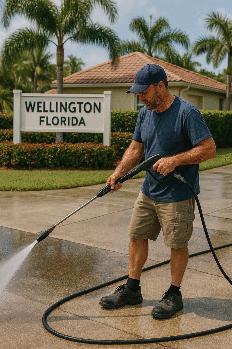 Professional pressure washing service in Wellington, FL.